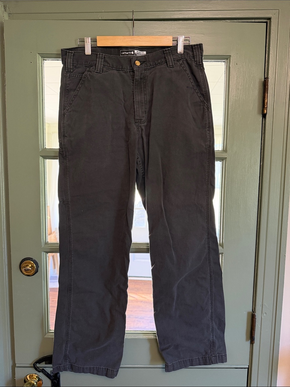 Carhartt Men’s Black Relaxed Fit Work Jeans